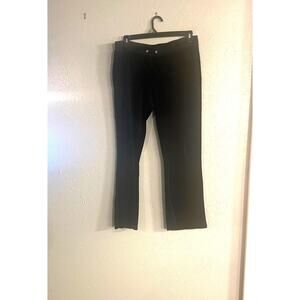 Vtg Young USA Womens Lg Low rise Black Lounge Pants Straight Leg 16" inseam 31"
